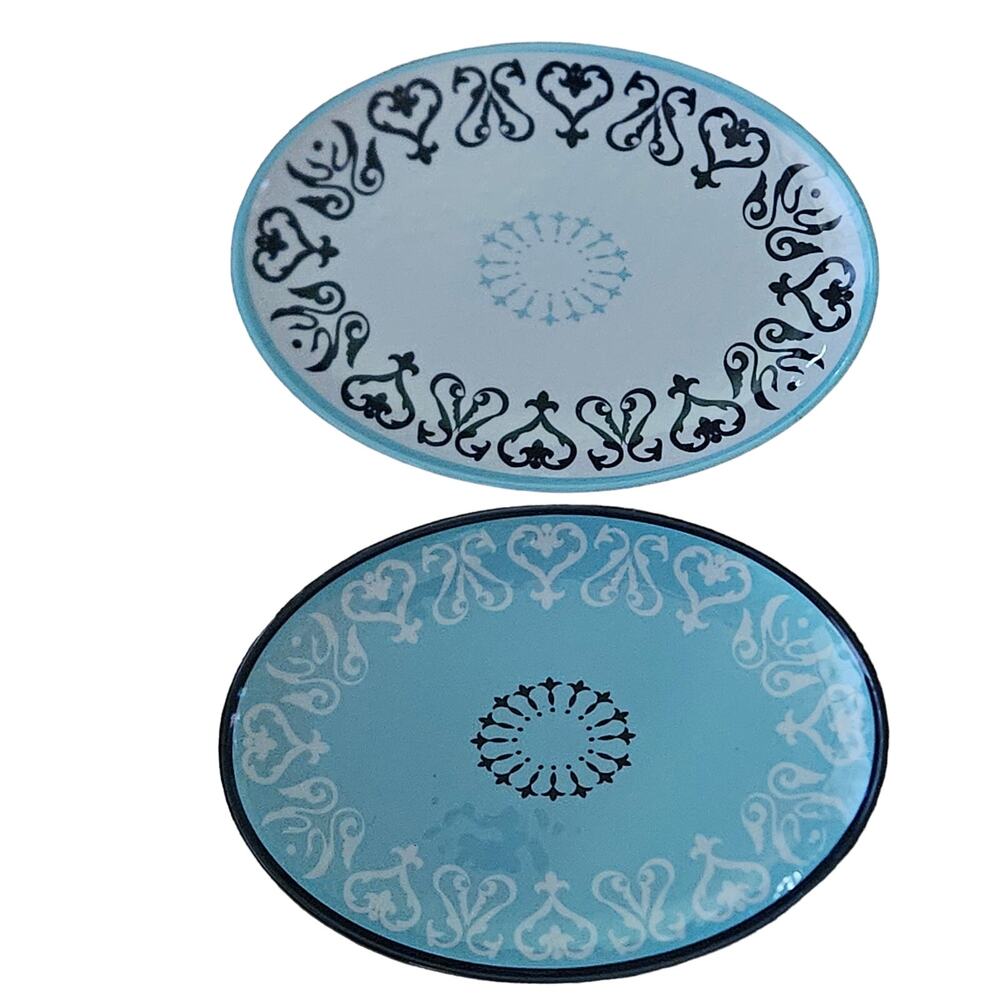 Set of Two Decorative Serving Platters